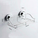Vacuum Suction Type Bathroom Kitchen Storage Rack Shelf Holder with 3 Hooks