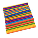 50x Rainbow Color Popsicle Art Craft Sticks Wooden Treat Sticks DIY Gifts