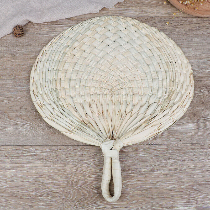 Decorative Hand Fan Straw Hand-woven Wedding Souvenir Handheld Bamboo Dance G â„–[