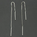 Korean Womens Long Dangle Drop Chain Hook Threader Stud Earrings Jewelry U5L9