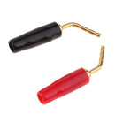2mm Banana Plug Screw Type Audio Cable Connector Copper(Red,Black) 1pair