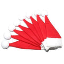 20 Pack Mini Santa Christmas Mats for Dining Table Cutlery Holder O4X5