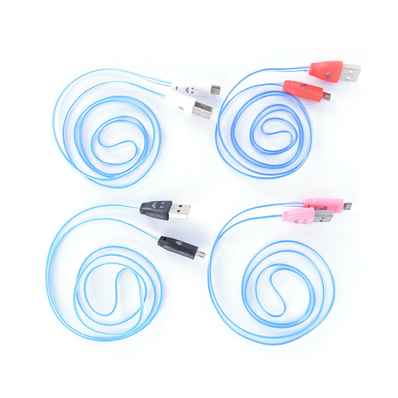 LED charger luminescent visible flow smart charger sync cable for android pho JR