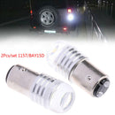 2x 1157 BAY15D P21/5W Led Car Strobe Tail Light BAY White Led Brake Strobe La_