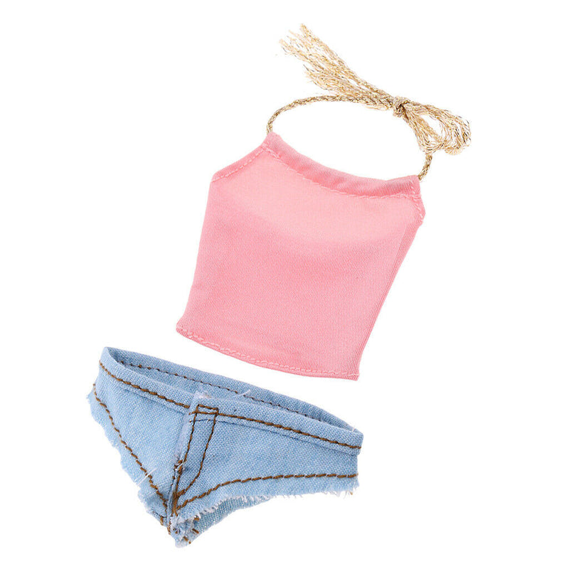 1/6 Female Clothing Vest Chest Jeans Clothing For 12 '' Action