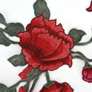 Rose Flower Applique Badge Embroidered Sew on Floral Collar Patch Dress Craft TE