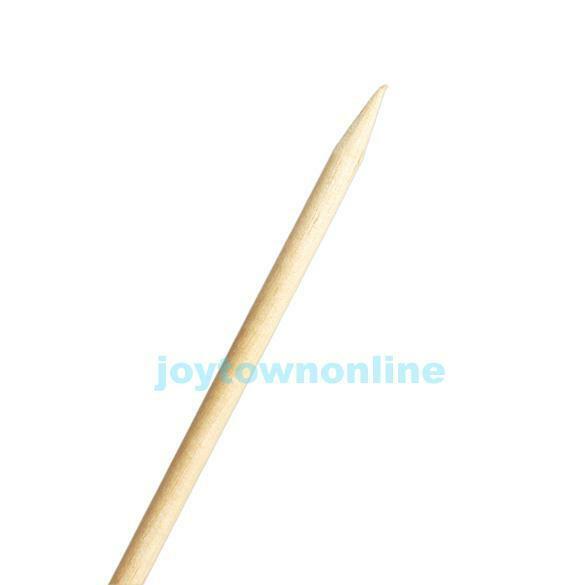 100pcs Nail Art Orange Wood Stick Cuticle Pusher Remover for Manicures Pedicure