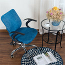 Spandex Elastic Office Chair Slip Covers Protector Rotating Chair Seats Blue