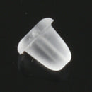 5X(100pcs Translucent Rubber Earring Stopper Backs White 4mmx6mm X5Q3)