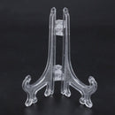 12Pcs 3 Inch Plastic Easels or Plate Holders Display Dinner Plate (Transpar