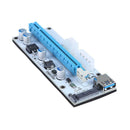 PCI-E 1x to 16x Adapter Video Extender Card Mining Cable with 3 Power Ports