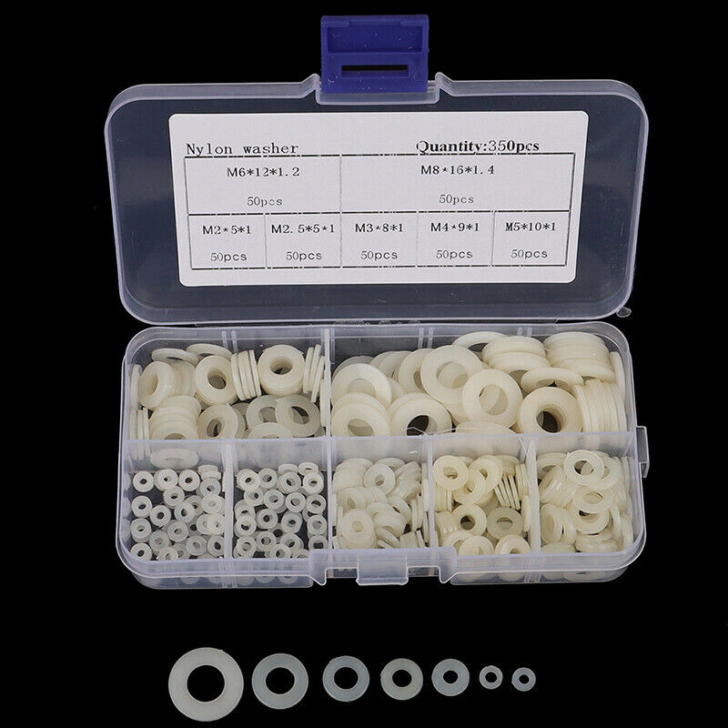 350 nylon flat gasket Plastic washers boxed M2/M2.5/M3/M4/M5/M6 Kw