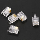 RJ11 6P6C Modular Plug Telephone Adapter Connector Line End 50pcs Y2Q4