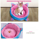 Cat Warm Bed Velvet Comfortable Ear Shape Kennel for Puppy Cama Gato Lovely A7S9