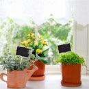 10x Wooden Blackboard Chalkboard with Stick Plant Price Tags Message Boards