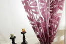 Purple Jacquard Big Flower Eyelet Curtain Sheer Living Room Valance 1x2.5M