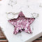 Colorful Sequins Keychain Star Shining Girl Backpack Jewelry Gifts (Pink) A