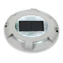 4LED Round Ground Light Waterproof Solar Underground Lamp (Cold White)