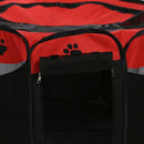 Claw Print Foldable Pet Cat Dog Tent House Safe Guard Playpen Fence (Red) A