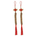 Qing Dynasty Red Chinese Knot Luck Coins Wealth Home Decor Ornament style 6