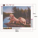 Animal 5D DIY Full Round Drill Diamond Painting Cross Stitch Mosaic (C1417)
