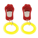 2Pcs Big Button Dog Cat Training Clicker, Clickers with Wrist Bands Red