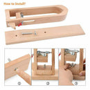 Wood Leathercraft Hand Stitching Pony Leather Craft Lacing Sewing DIY Table K5B2