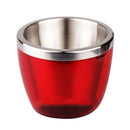 Stainless Steel Double-wall Mini Ice Bucket Serving Bucket Wine Bottles Red