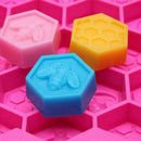 19 Cell Silicone Bee Honeycomb Cake Chocolate Soap Mold Mould Bakeware Cand R1B2