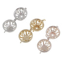 3pcs Multicolor Round Cage Pendant Locket Pendants Charms Jewelry Findings