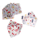 5Pcs Baby Bib Children Kids Cotton Triangle Head Scarf Bandana Dribble Bib BX