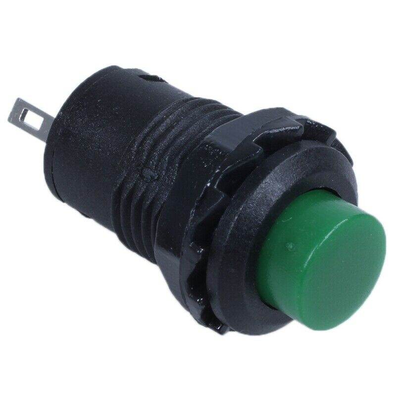 1 X 12mm Car Boat Latching Lock Push On / Off Button 125V 250V green