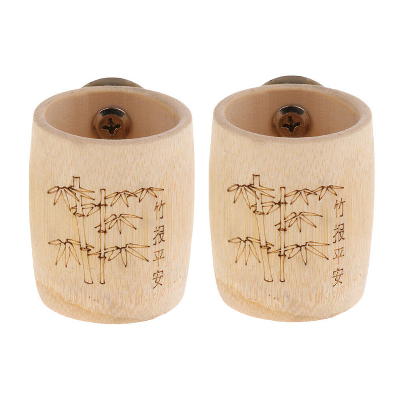 2 Pcs Parrot Feeder Bamboo Feeding Bowl Cage Food Water Container S