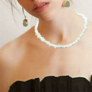 White Puka Shell Necklace Surfer Beach Holidays Gift Hippy Boho Gift Choker H7
