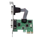 2X(Pci-E to Rs232 Dual Serial Ports Interface Expansion Card Com Adapter fo