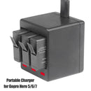 DC 5V 2.1A 3 Slots Smart USB Battery Charger for GoPro Hero 5 6 7 Camera