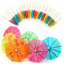 50xPaper Cocktail Parasols Umbrellas Party Wedding Supplies N1D2