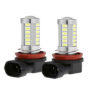 2pcs DC 12V H8 5730 33SMD White LED Car Front Fog Light DRL Headlamp Bulbs