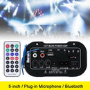 Auto Car Bluetooth HiFi Bass Power Stereo Digital Amplifier AMP USB TF + Remo JR