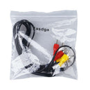 Fasdga Triple 3 Male RCA Composite Audio Video DVD TV AV Cable 1.4M