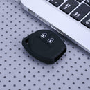 Silicone 2 Button Remote Key Case Fob Protect Cover for Suzuki SX4 (Black)