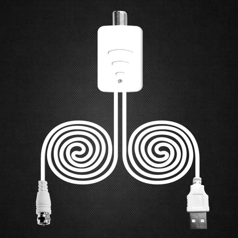 Indoor TV Antenna White 80 Miles w/ Signal Amplifier Digital HDTV Antenna