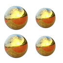 4 Packs Gazing Globe Mirror Ball in Golden Stainless Steel - 138 & 90mm / 4 &