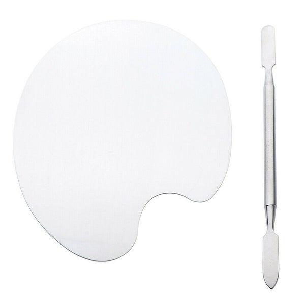 2pcs Makeup Tools Stainless Steel Palette Spatula Cosmetic Blending