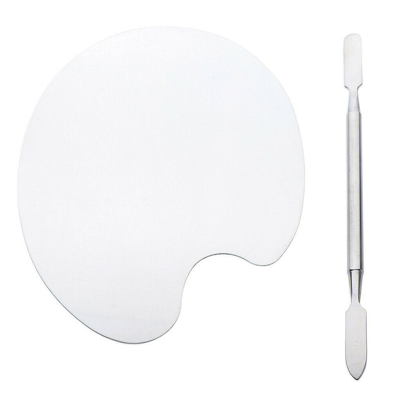 2pcs Makeup Tools Stainless Steel Palette Spatula Cosmetic Blending