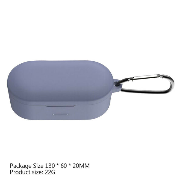 For QCY T1S/T2C/T1X/QS2/T2S Earbuds Portable Protective Silicone Case w/Buckle