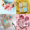 500 Pieces Thank You Sealing Stickers Round Floral Labels DIY 2.5 inch Blue