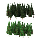 100x Green Pagoda Trees 1/100 6.5cm / 2.56inch Models for