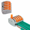 10PCS REUSABLE SPRING LEVER TERMINAL BLOCK ELECTRIC CABLE WIRE CONNECTORã€HM&