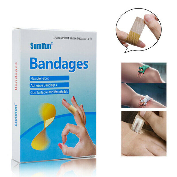 100 Pcs Medical Anti-bacteria Curative Wound Adhesive Paste Waterproof First  Nw